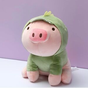 MINISO Sitting Piglet Stuffed Animals Plush Kawaii Body Pillow, Pig Cute Soft